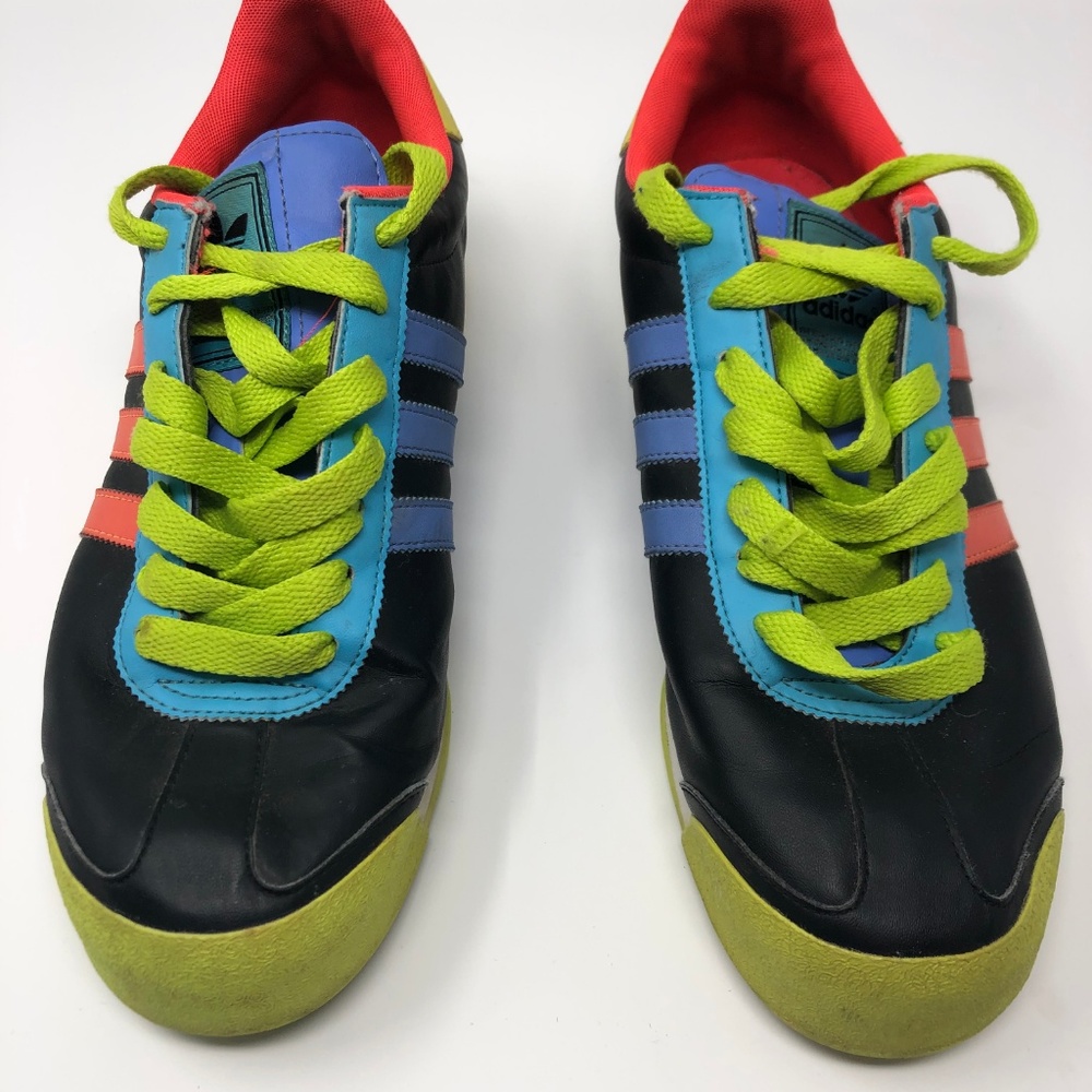 Adidas Men Samoa Black Neon Sneakers Size 9